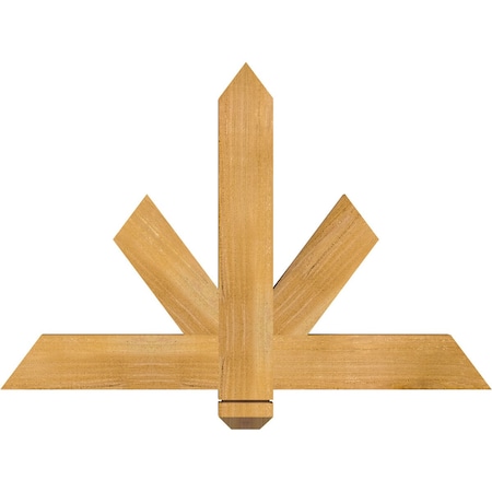 Ekena Millwork Kennewick Rough Sawn Timber Gable Bracket, Western Red Cedar, 36"W x 24"H x 2"D x 4"F, 16/12 Pitch GBW036X24X0204KEN00RWR